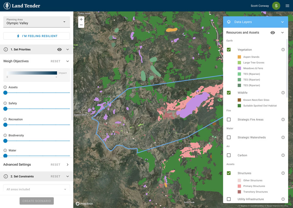 Climate tech startup Vibrant Planet Land Tender Platform